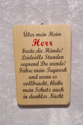 Haussegen aus Buchenholz 