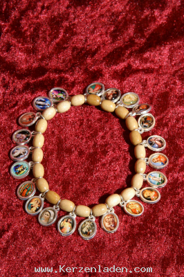 Bettlerarmband/ mit verschiedenen Heiligenbildern Gummizug