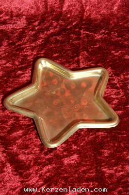 Kerzenstnder Messing/ Sternteller/ glnzend/