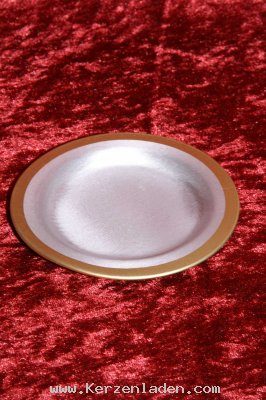 Kerzenstnder/ Messing/ silber und goldfarben/ matt