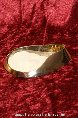 Kerzenstnder/ Messing/ glnzend/ oval