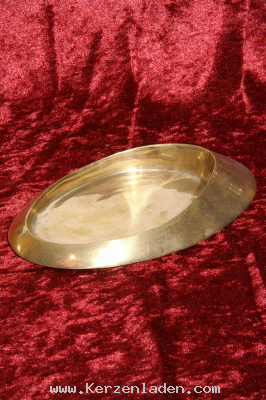 Kerzenstnder/ Messing/ glnzend/ oval