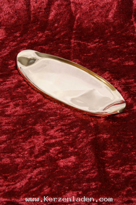 Kerzenstnder/ Messing/ glnzend/ oval