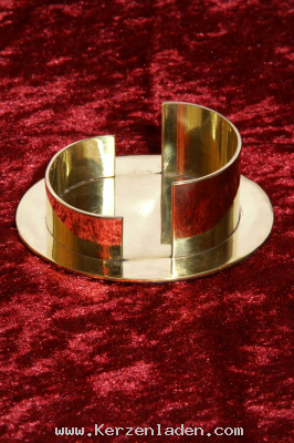Kerzenstnder/ Messing/ glnzend/ oval