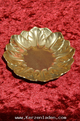 Kerzenstnder Messing/ Blatt-Teller