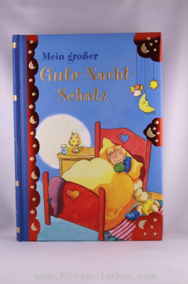 Mein großer Gute-Nacht-Schatz, Abeln/Leberer, 62 Seiten, Pappbilderbuch, mit wattierter Decke, für das Abendritual mit Kindern, mit Gebeten, Geschichten und Liedern, großformatige Illustrationen, aufwendige Ausstattung, Ideal als Weihnachtsgeschenk