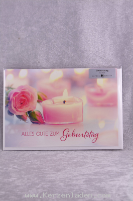 Geburtstagkarte Text: Gesegnet sei dein Heute, gesegnet sei dein Morgen, gesegnet seien alle Tage deines Lebens (Adalbert Ludwig Balling) 