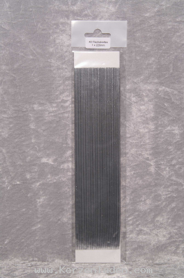 Flach 1x220mm Silber 40 Streifen in der Packung