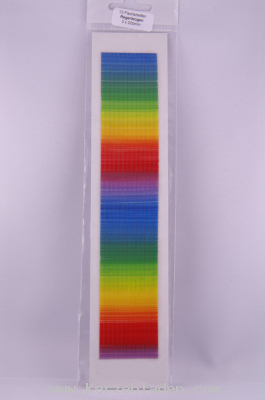Flach 3x220mm Wachsstreifen in Regenbogen-Farben  13 Streifen in der Packung