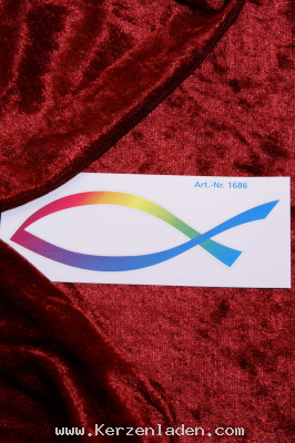 Fischaufkleber Regenbogen 