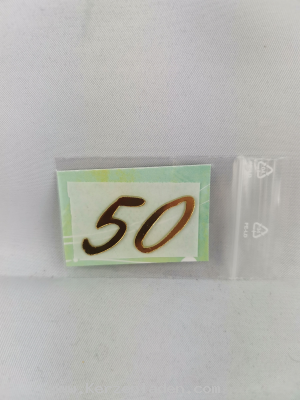 Wachszahl 50 goldfarben