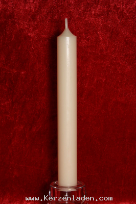 elfenbein Stabkerze 180x22mm durchgefärbt aus hochwertigen Parafinwachs erfüllt die Anforderungen nach dem Ral-Gütezeichen RAL-GZ 041 Kerzen