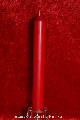 himbeerrot Stabkerze 180x22mm  durchgefärbt aus hochwertigen Parafinwachs erfüllt die Anforderungen nach dem Ral-Gütezeichen RAL-GZ 041 Kerzen