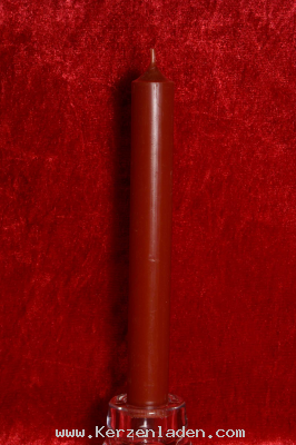 braun Stabkerze 180x22mm  durchgefrbt aus hochwertigen Parafinwachs erfllt die Anforderungen nach dem Ral-Gtezeichen RAL-GZ 041 Kerzen