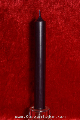schwarz Stabkerze 180x22mm  durchgefärbt aus hochwertigen Parafinwachs erfüllt die Anforderungen nach dem Ral-Gütezeichen RAL-GZ 041 Kerzen