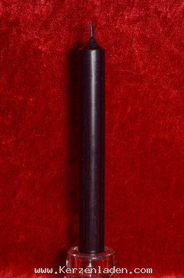 schwarz Stabkerze 180x22mm  durchgefrbt aus hochwertigen Parafinwachs erfllt die Anforderungen nach dem Ral-Gtezeichen RAL-GZ 041 Kerzen
