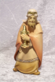 Knig weiss Leonardo Holzkrippenfigur der Sdtiroler Holzschnitzerei Dolfi Handbemalt