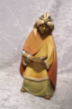 Knig dunkel Leonardo Holzkrippenfigur der Sdtiroler Holzschnitzerei Dolfi Handbemalt