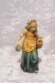 Hirtenfrau mit Korb Matteo Holzkrippenfigur der Südtiroler Holzschnitzerei Dolfi Handbemalt