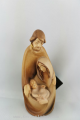 Hl. Familie modern Leonardo 3 farbig gebeitzt von der sdtiroler Holzschnitzerei Dolfi geschnitzt, von Hand bearbeitet und bemalt