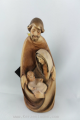 Hl. Familie modern Leonardo 3 farbig gebeitzt von der sdtiroler Holzschnitzerei Dolfi geschnitzt, von Hand bearbeitet und bemalt