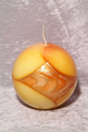 Flgel Zierkerze Kugel orange/gelb/gold
