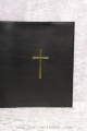 schwarze Einsteckhülle mit Kreuz gold Nappa soft Kunstleder für das neue Gotteslob 