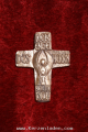 Hängekreuz Bronze auch als Taufkreuz verwendbar Spruch: Der Engel des Herrn behüte dich