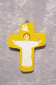 Kinderkreuz gelb Jesus mit Taube