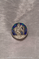 Christopherusplakette magnetisch und zum Kleben grn/blauer Hintergrund