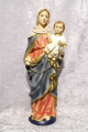 Madonna mit Kind und Rosenkranz Marienfigur aus Kunststoff bemalt groß