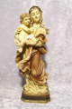 Weidener Madonna mit Kind Marienfigur aus Kunststoff bemalt brauntöne
