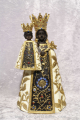 Schwarze Madonna Marienfigur aus Kunststoff bemalt 