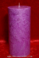 Stearin-Stumpen 135x64mm violett durchgefärbt/ aus 100% pflanzlichem Stearin, einem nachwachsenden Rohstoff, der aus dem Fruchtfleisch der Ölpalme gewonnen wird/ brennen ruß- und tropffrei mit ruhiger Flamme