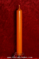 orange Stabkerze 180x22mm  durchgefärbt aus hochwertigen Parafinwachs erfüllt die Anforderungen nach dem Ral-Gütezeichen RAL-GZ 041 Kerzen