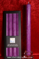 Stearin-Stabkerze 250x22mm violett durchgefrbt/ aus 100% pflanzlichem Stearin, einem nachwachsenden Rohstoff, der aus dem Fruchtfleisch der lpalme gewonnen wird/ brennen ru- und tropffrei mit ruhiger Flamme/ 4 Stck in der Verpackung