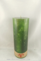grün Cometkerze - die Stumpenkerze mit dem Blüteneffekt, von Hand gegossen, diese Kerze ca. 6 Mal 4-5 Std. am Stück brennen lassen, sodass sie sich entfalten kann.
