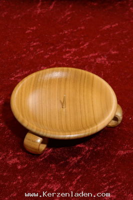 Kerzenständer Holz/ Kirsche/ für Kerzen mit einem Durchmesser bis 70mm/ Holzfarbe und Maserung kann vom Bild abweichen!