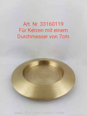 Kerzenständer Messing matt für Kerzen mit einem Durchmesser von 70mm