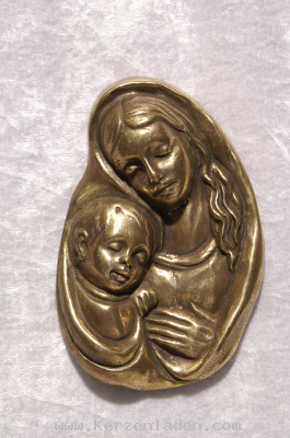 Madonnenrelief aus Bronze zum Hängen