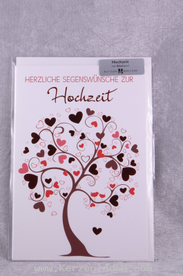 Glückwunschkarte zur Hochzeit mit Bibelwort auf der Rückseite; hochwertiges Naturpapier mit edler Folienprägung; mit farbigem Kuvert
Text auf dem Produkt: Die Liebe erträgt alles, glaubt alles, hofft alles, hält allem stand. Die Liebe hört niemals a