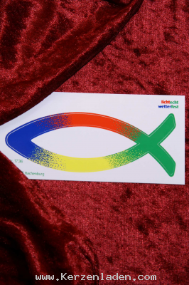 Fischaufkleber Regenbogen