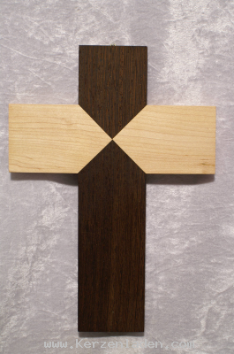 Holzkreuz Wenge/Ahorn