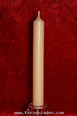 creme Stabkerze 180x22mm  durchgefärbt aus hochwertigen Parafinwachs erfüllt die Anforderungen nach dem Ral-Gütezeichen RAL-GZ 041 Kerzen