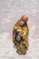 König weiss stehend Holzkrippenfigur der Südtiroler Holzschnitzerei Dolfi Handbemalt