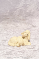 Schaf liegend Holzkrippenfigur der Südtiroler Holzschnitzerei Dolfi Handbemalt