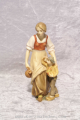 Frau mit Junge Raffaello Holzkrippenfigur der Südtiroler Holzschnitzerei Dolfi Handbemalt
